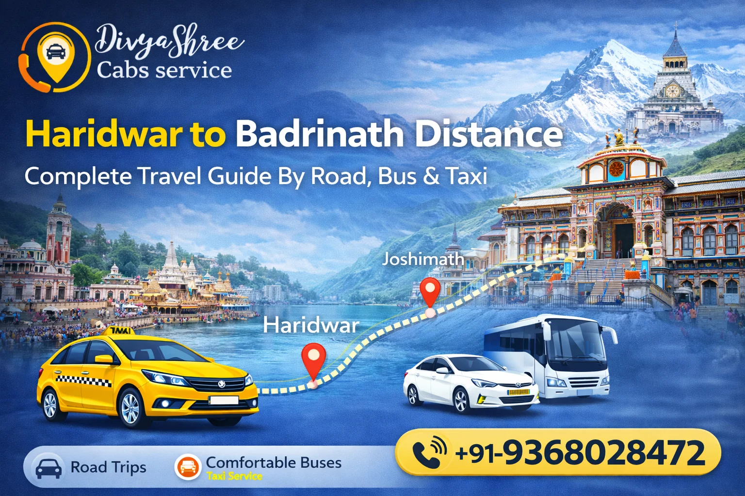 haridwar to badrinath distance