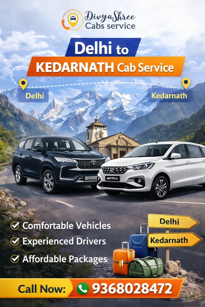 Delhi to Kedarnath Cab Service