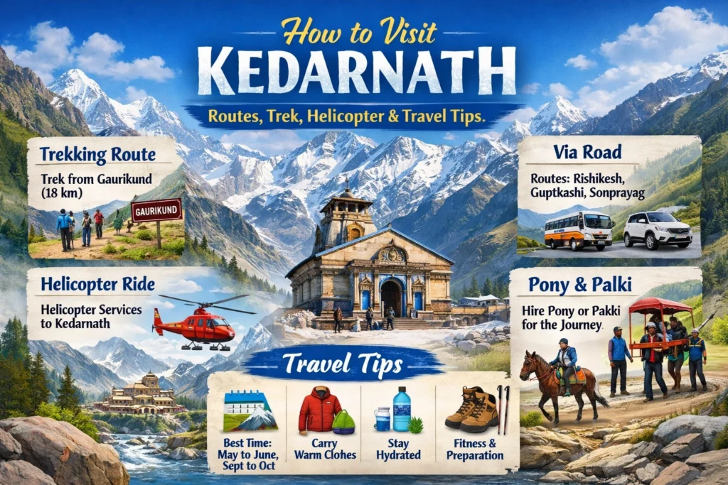 How to Visit Kedarnath: Routes, Trek, Helicopter & Travel Tips