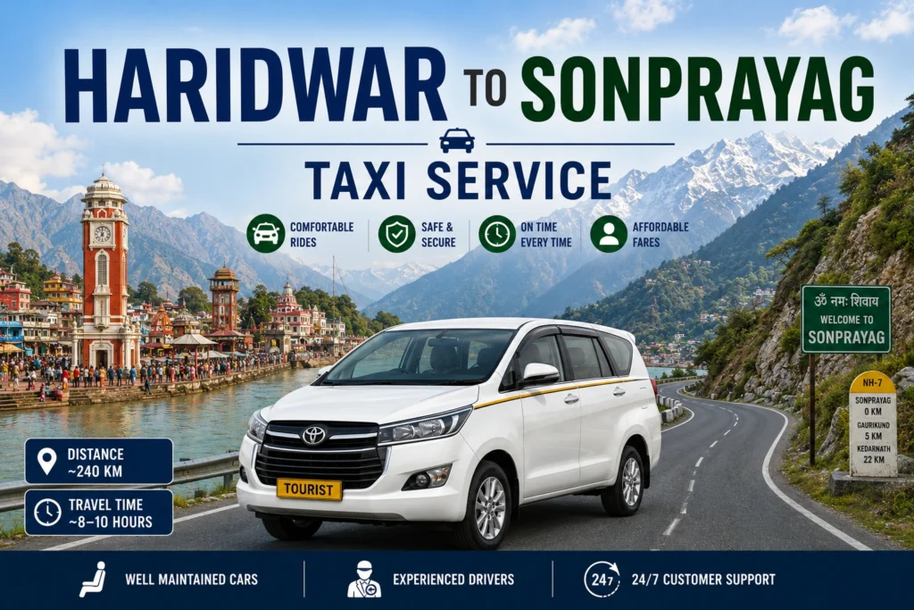 Haridwar to Sonprayag taxi