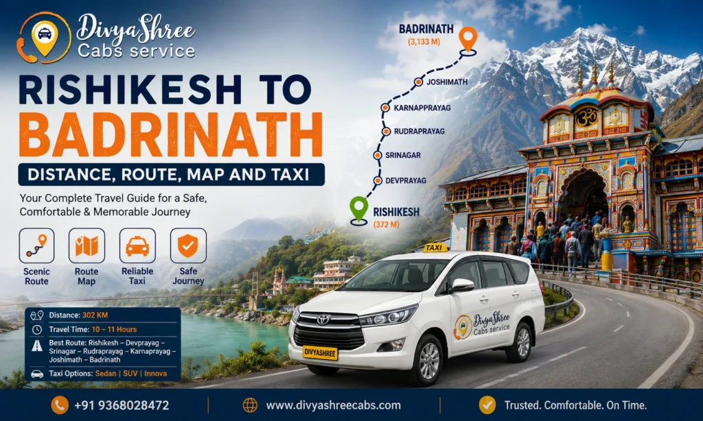 Rishikesh to Badrinath Distance: Route, Map and Taxi